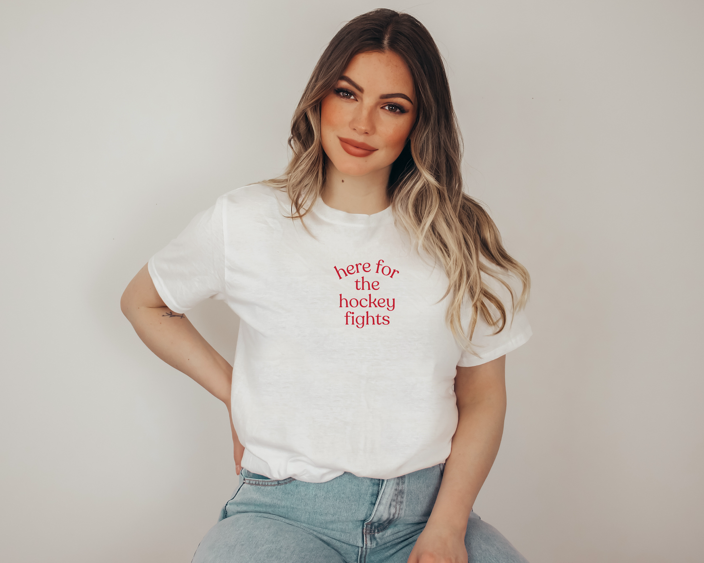 HERE FOR THE HOCKEY FIGHTS TEE