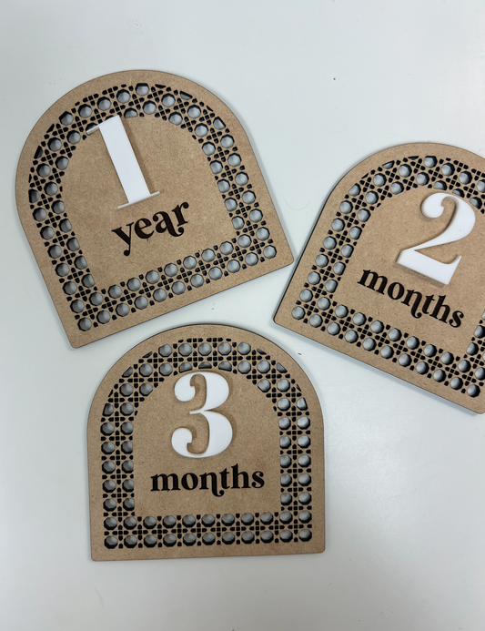 Rattan Arch Wooden Milestone