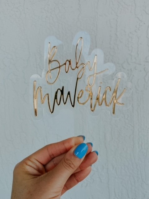 Acrylic Cake Topper