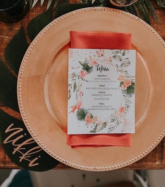 Palm Leaf Place Cards