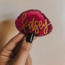 Load image into Gallery viewer, Agate Slice Personalized Place Card

