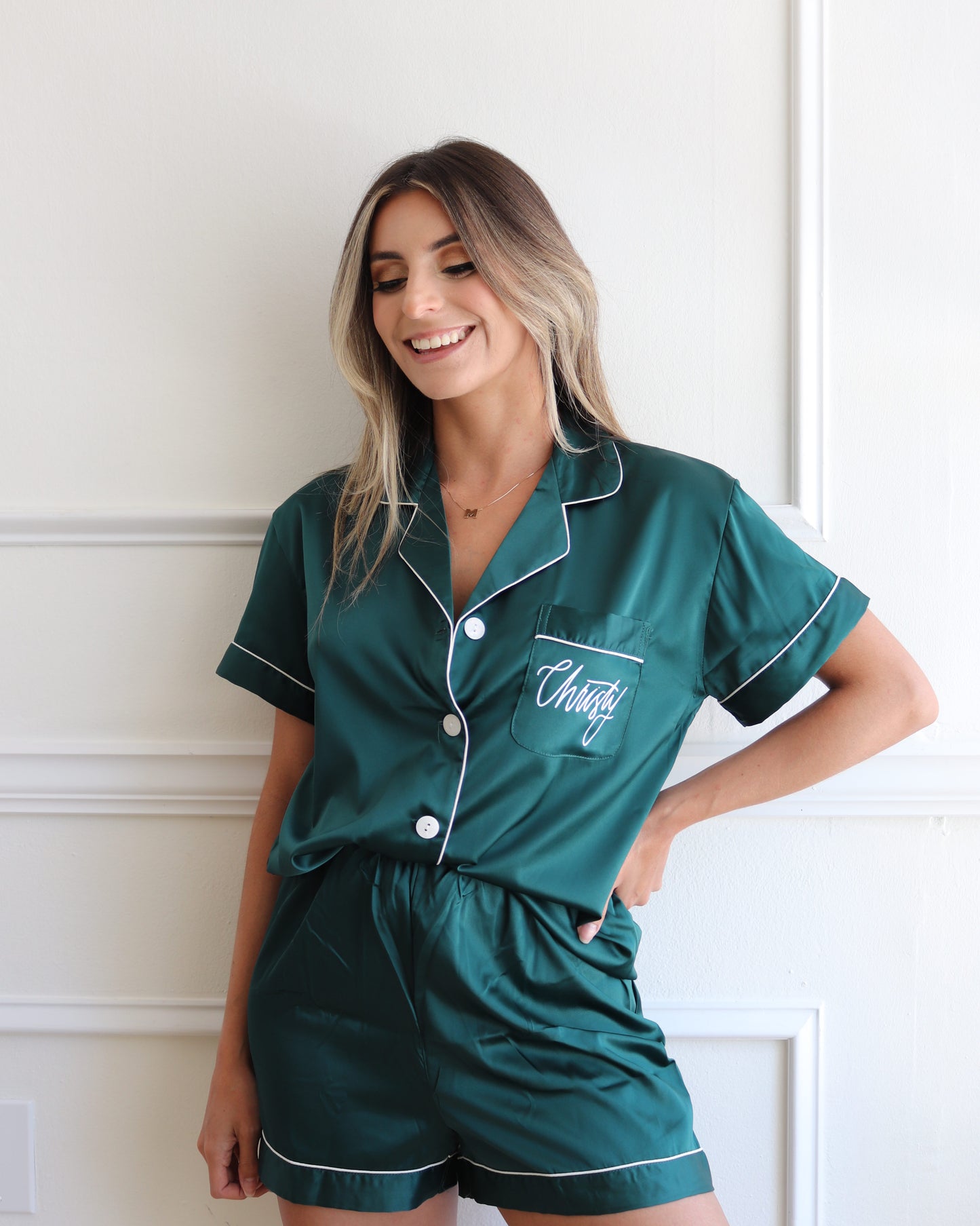 The Jenny Satin Pajama Set