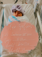 Load image into Gallery viewer, Sofi’s baby name plate
